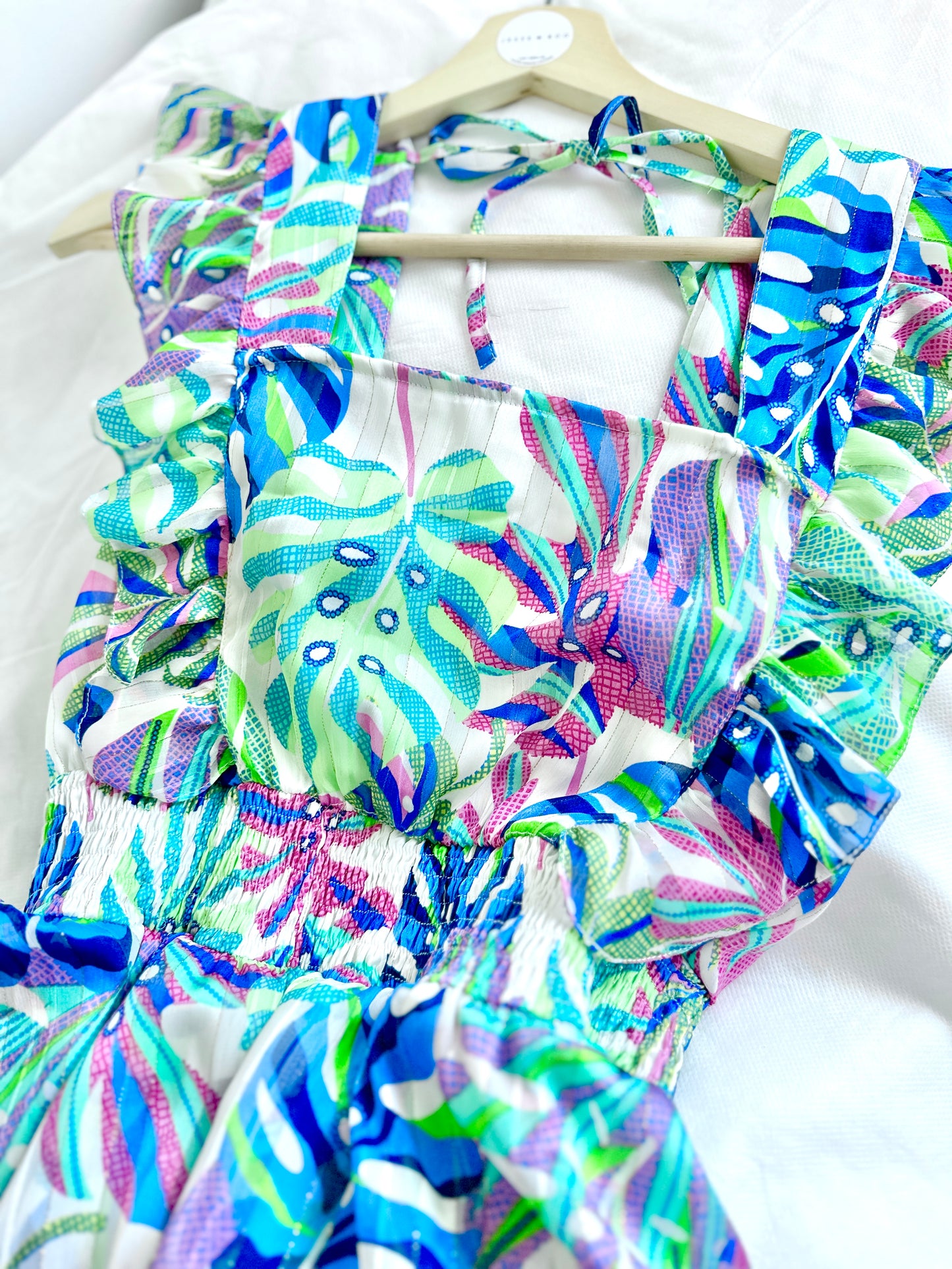 *SALE* Tropical Print Frilly Brunch Dress SIZE SMALL