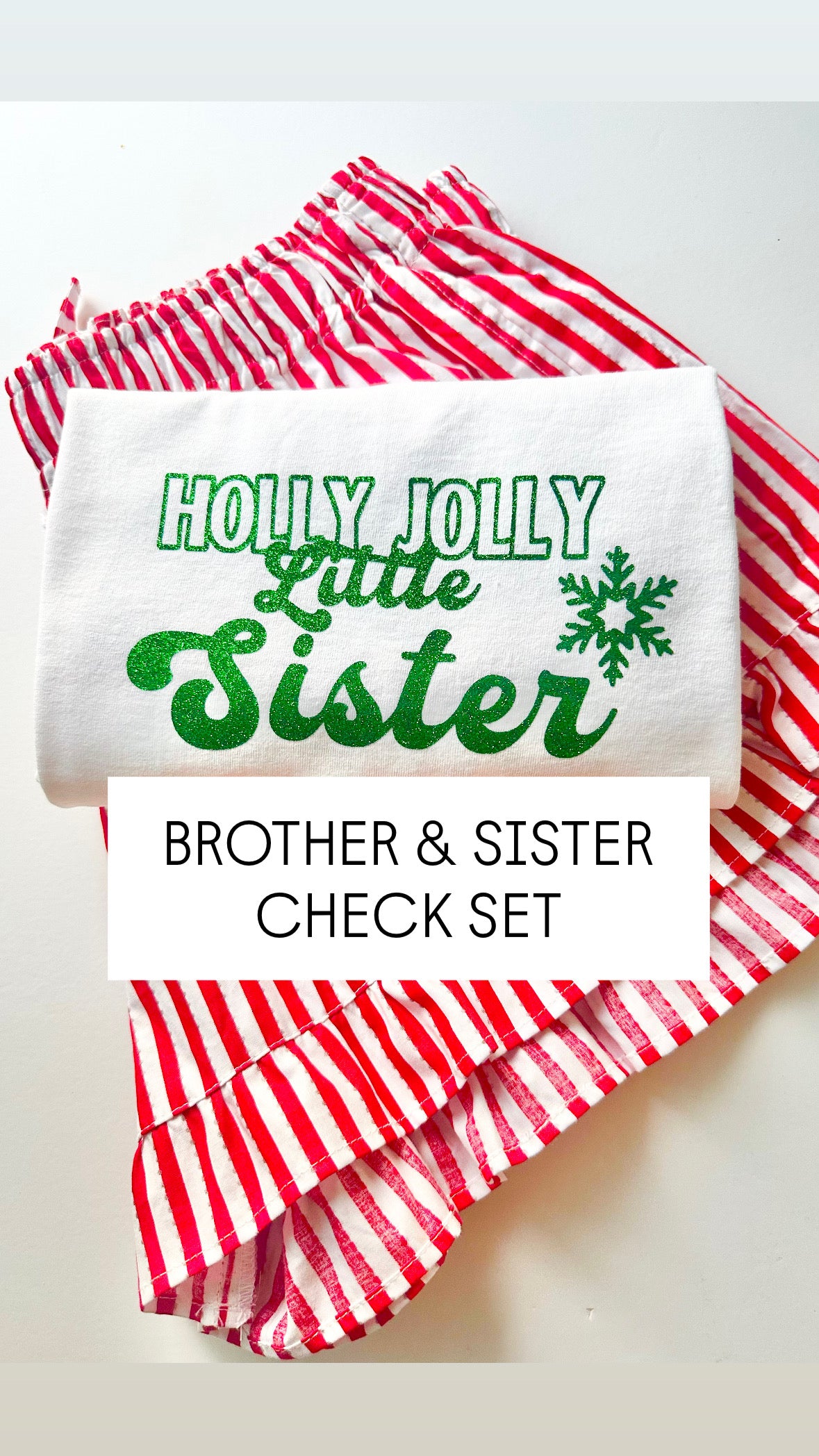 *SOLD OUT* BROTHER SISTER Short Sleeve 'Sibling design' T Shirt CHECK PJ sets