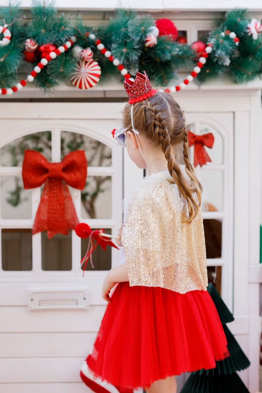 Gold Sequin Cape