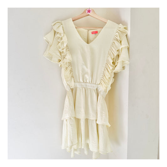 *SALE* Cream Frilly brunch dress