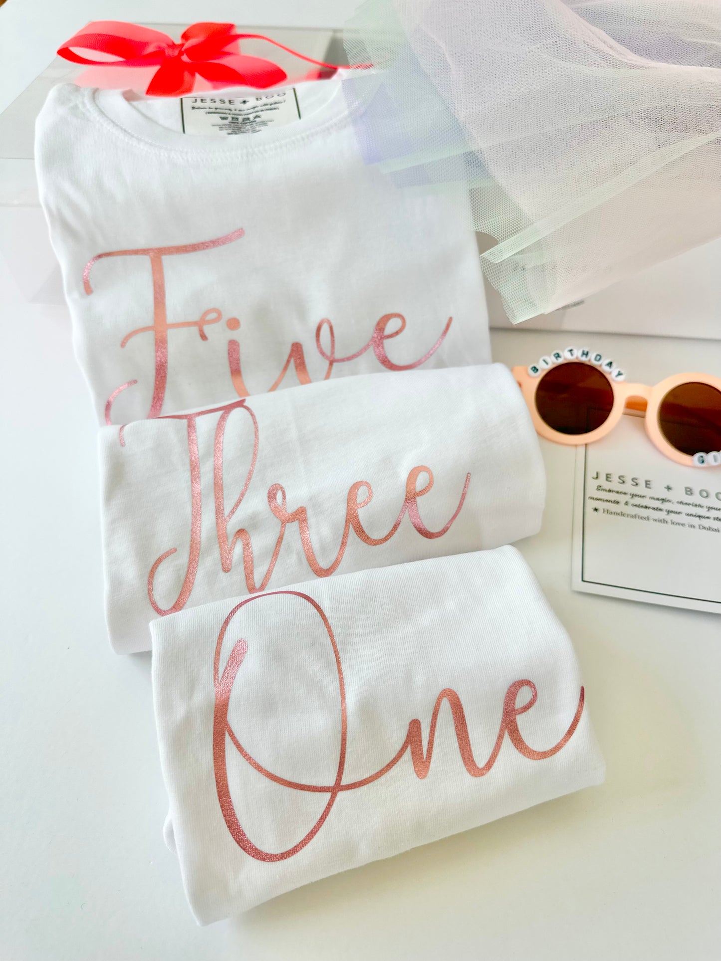 Birthday Number T shirt & tutu gift box