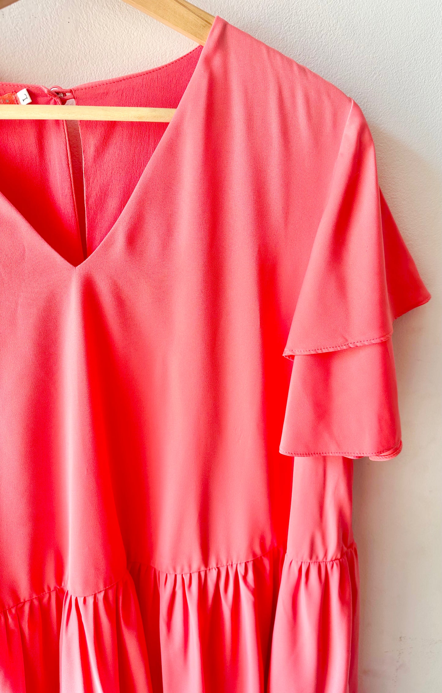*SALE* Puff Sleeve Coral Dress