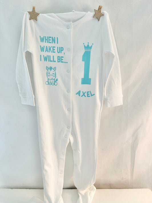 When I Wake Up I Will Be 1 Sleepsuit