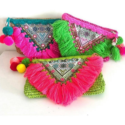 *SALE * Bali Tassel clutch
