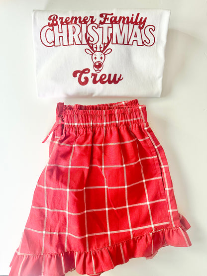 Personalised Family name Christmas Crew PJ Set
