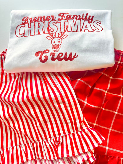 Personalised Family name Christmas Crew PJ Set