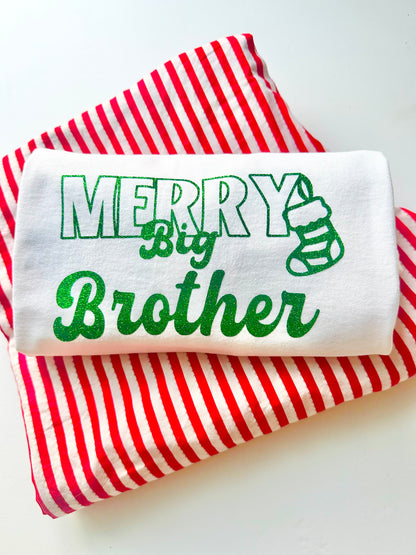 MUMMY / DADDY Matching Short Sleeve 'Sibling design' T Shirt STRIPE PJ sets