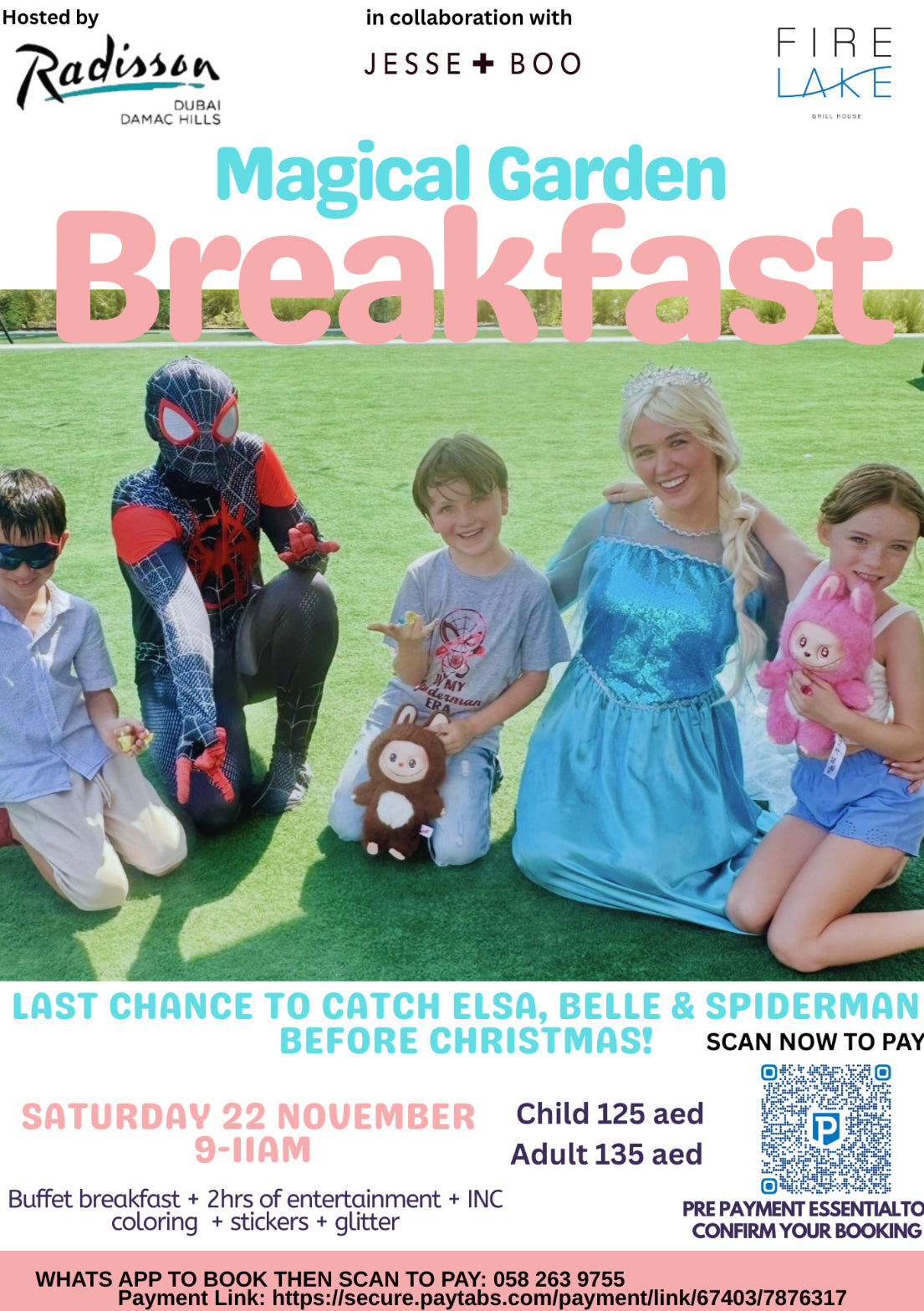 Elsa, Belle & Spiderman Breakfast