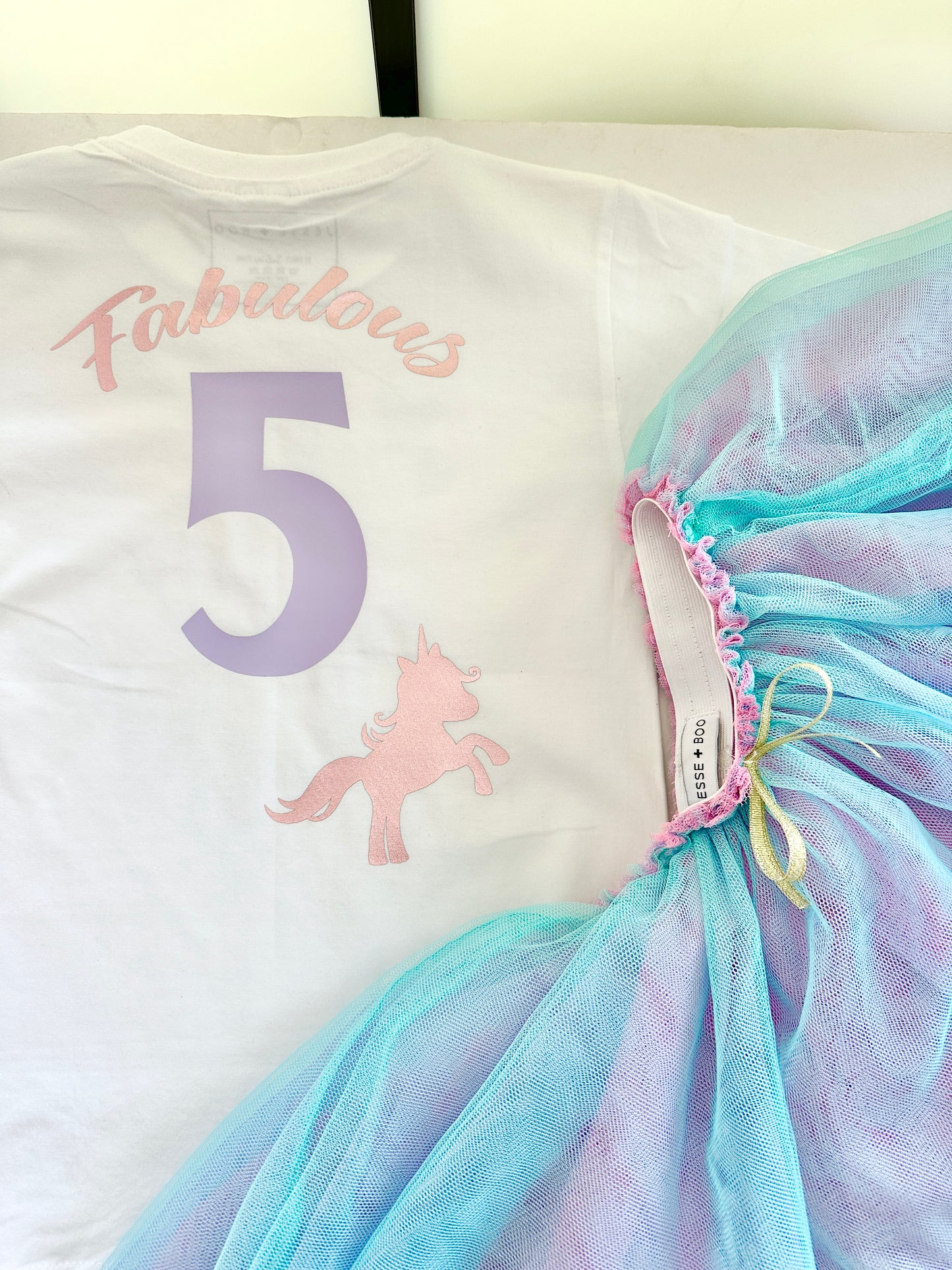 Personalised Fabulous Age Unicorn Shirt