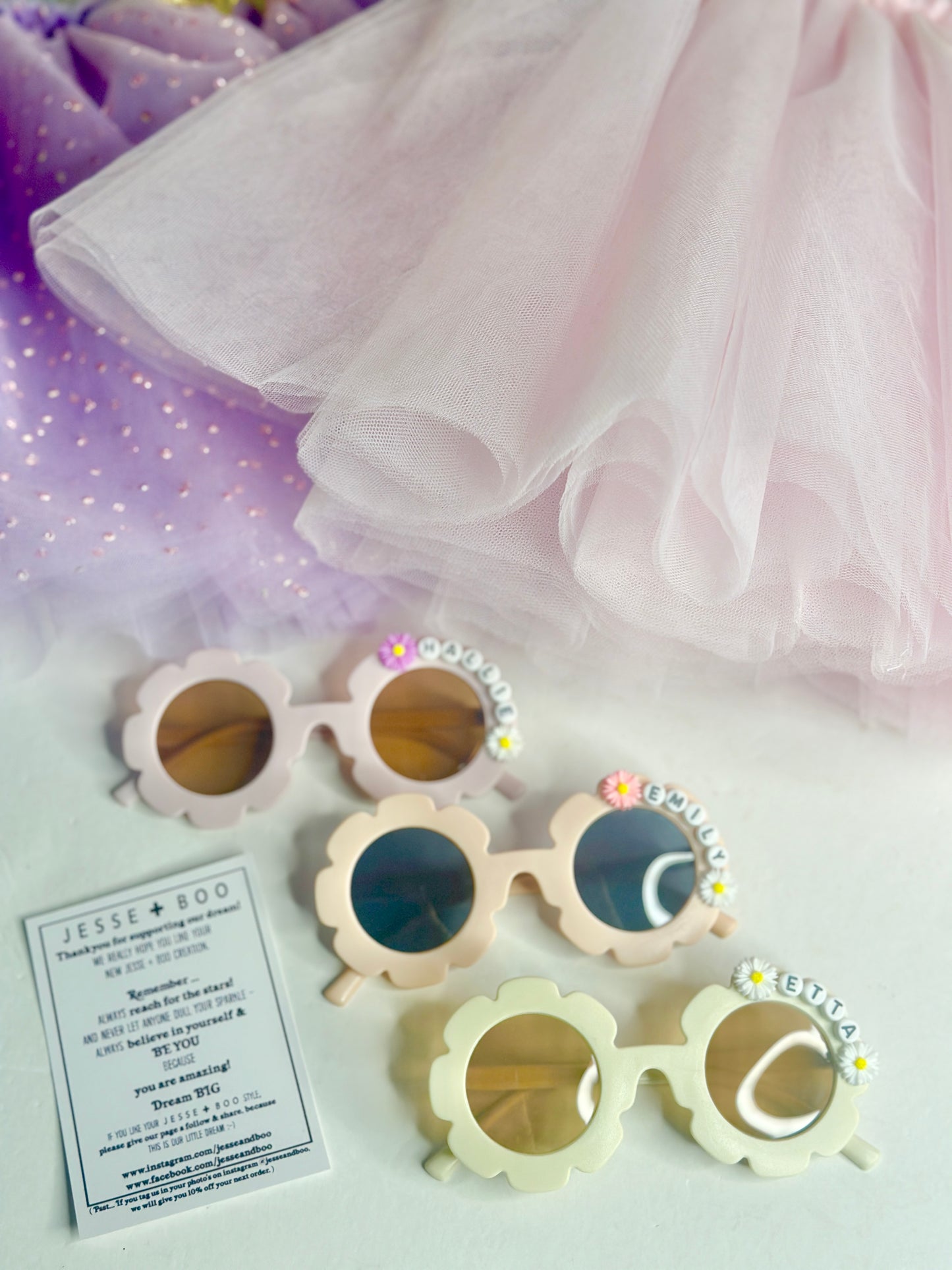 Flower shape Personalised Sunglasses