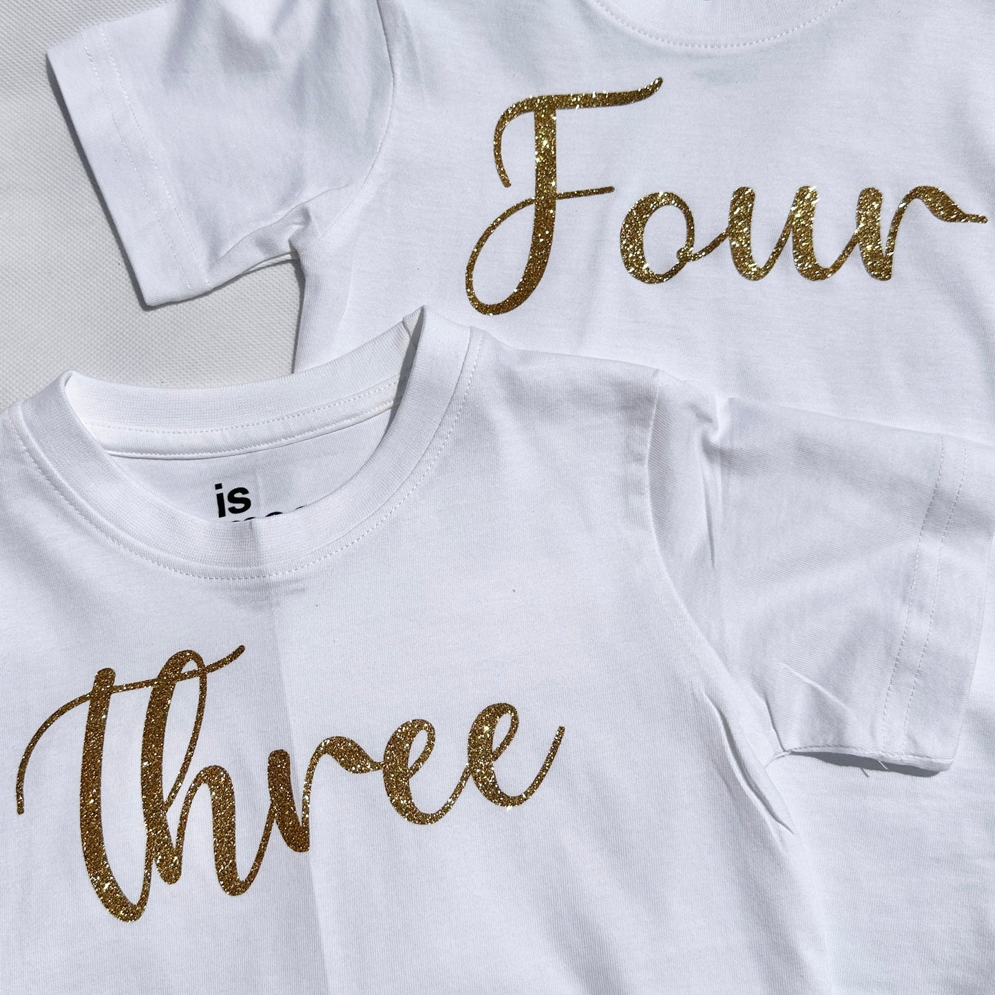 Gold Scripted Age T Shirts