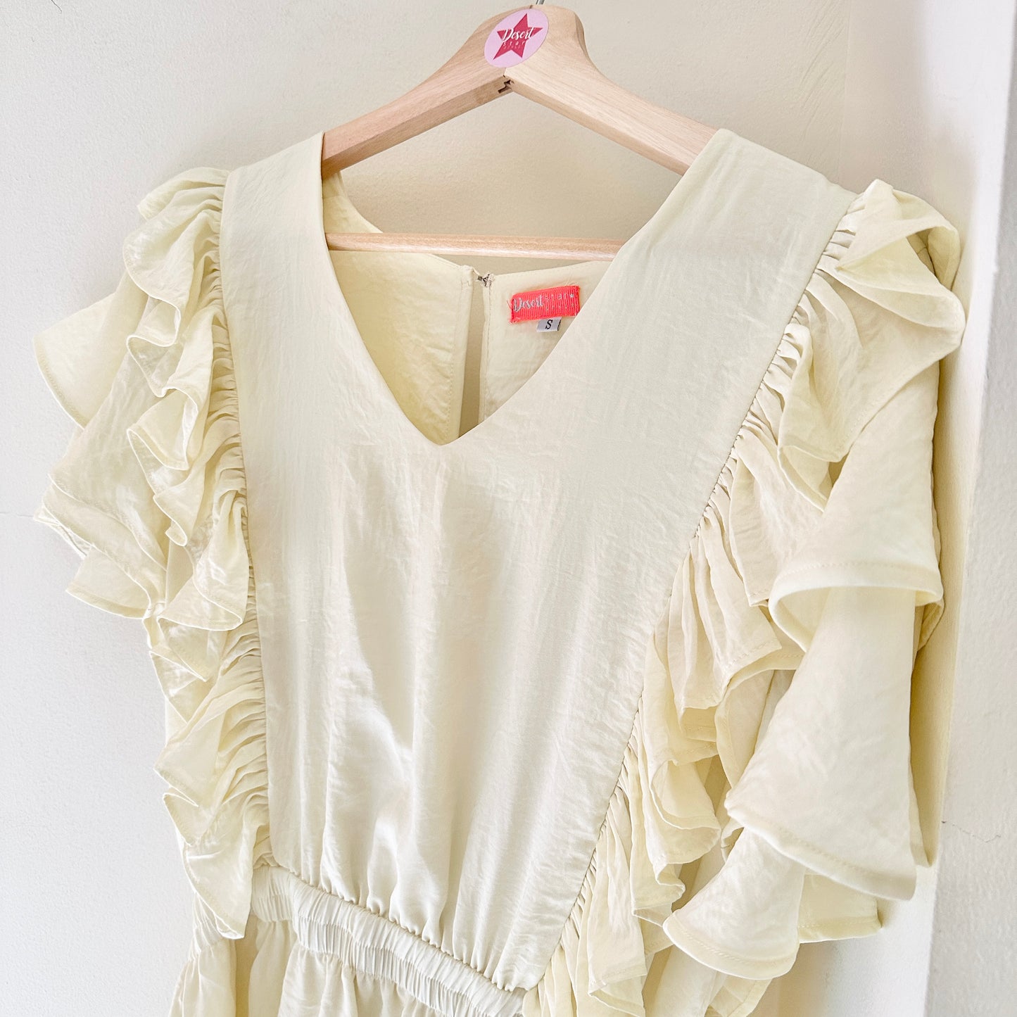 *SALE* Cream Frilly brunch dress