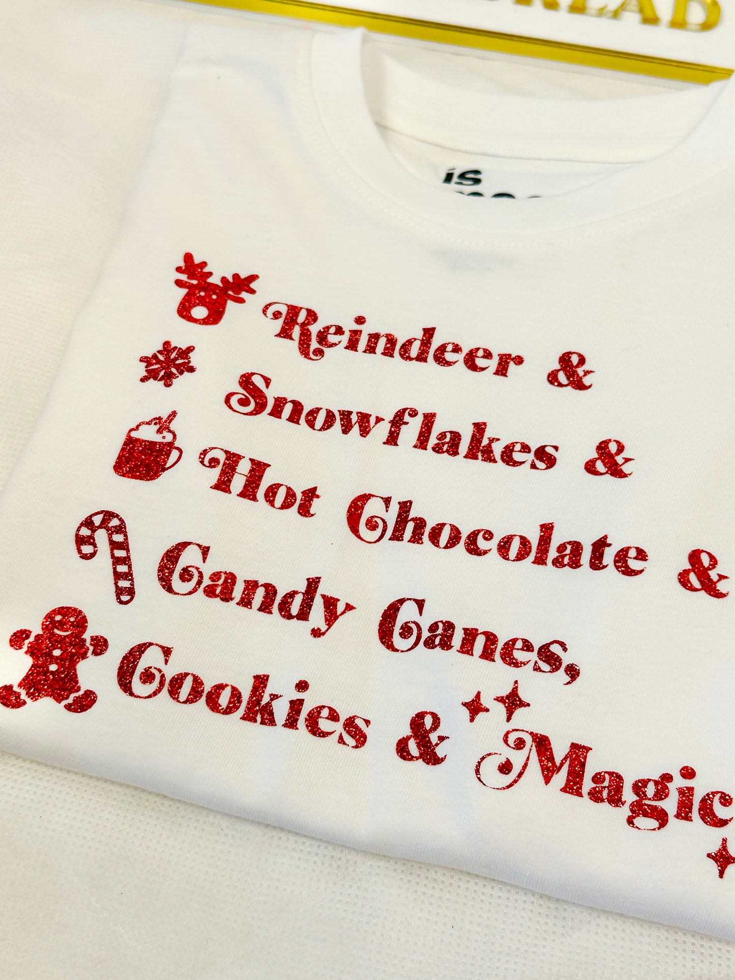 Reindeer & Snowflakes Kids T Shirt