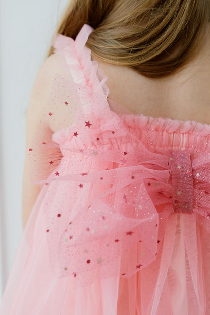 Pink Fairy dress with Wing Bow