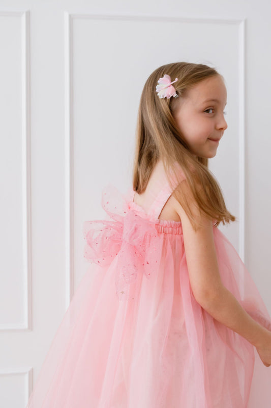Pink Fairy dress with Wing Bow