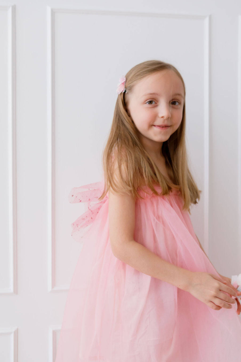 Pink Fairy dress with Wing Bow