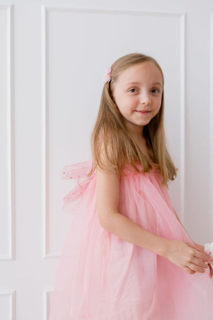 Pink Fairy dress with Wing Bow