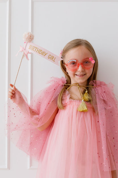 Pink Fairy dress with Wing Bow