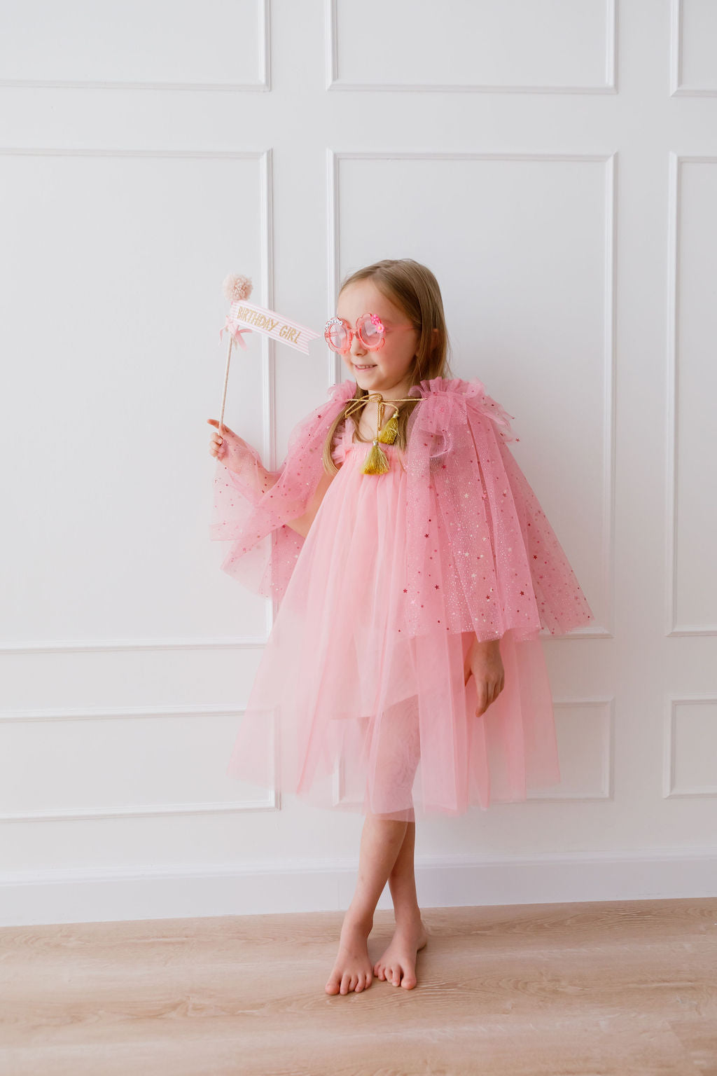 Pink Fairy dress with Wing Bow