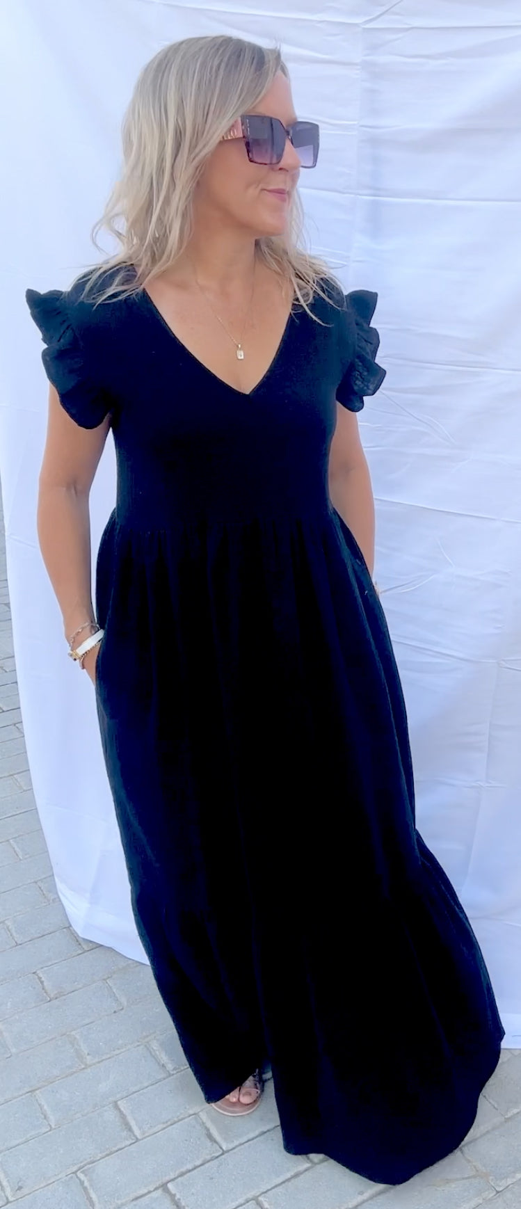 *SALE* Tie Back Detail Cotton Maxi