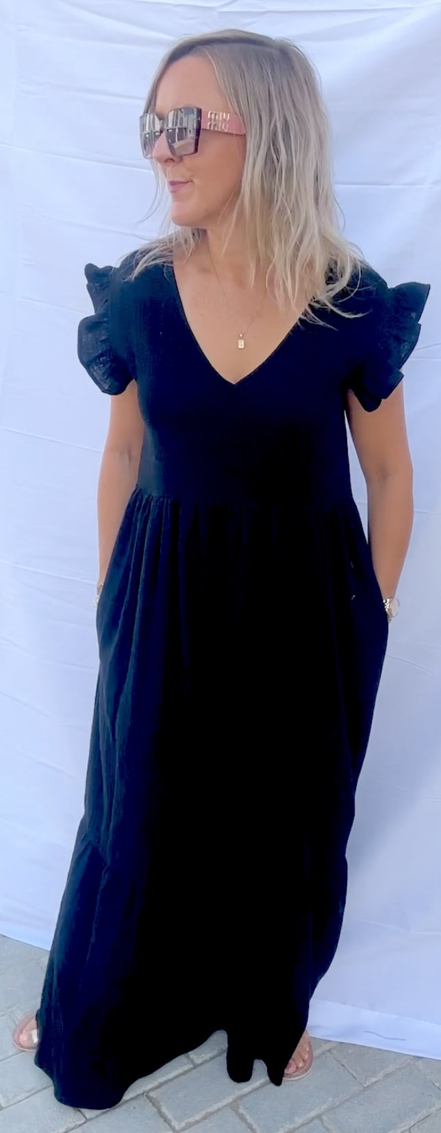 *SALE* Tie Back Detail Cotton Maxi