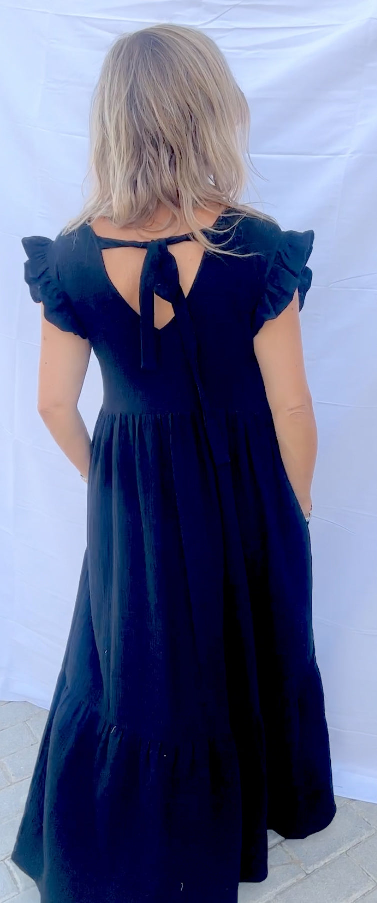 *SALE* Tie Back Detail Cotton Maxi