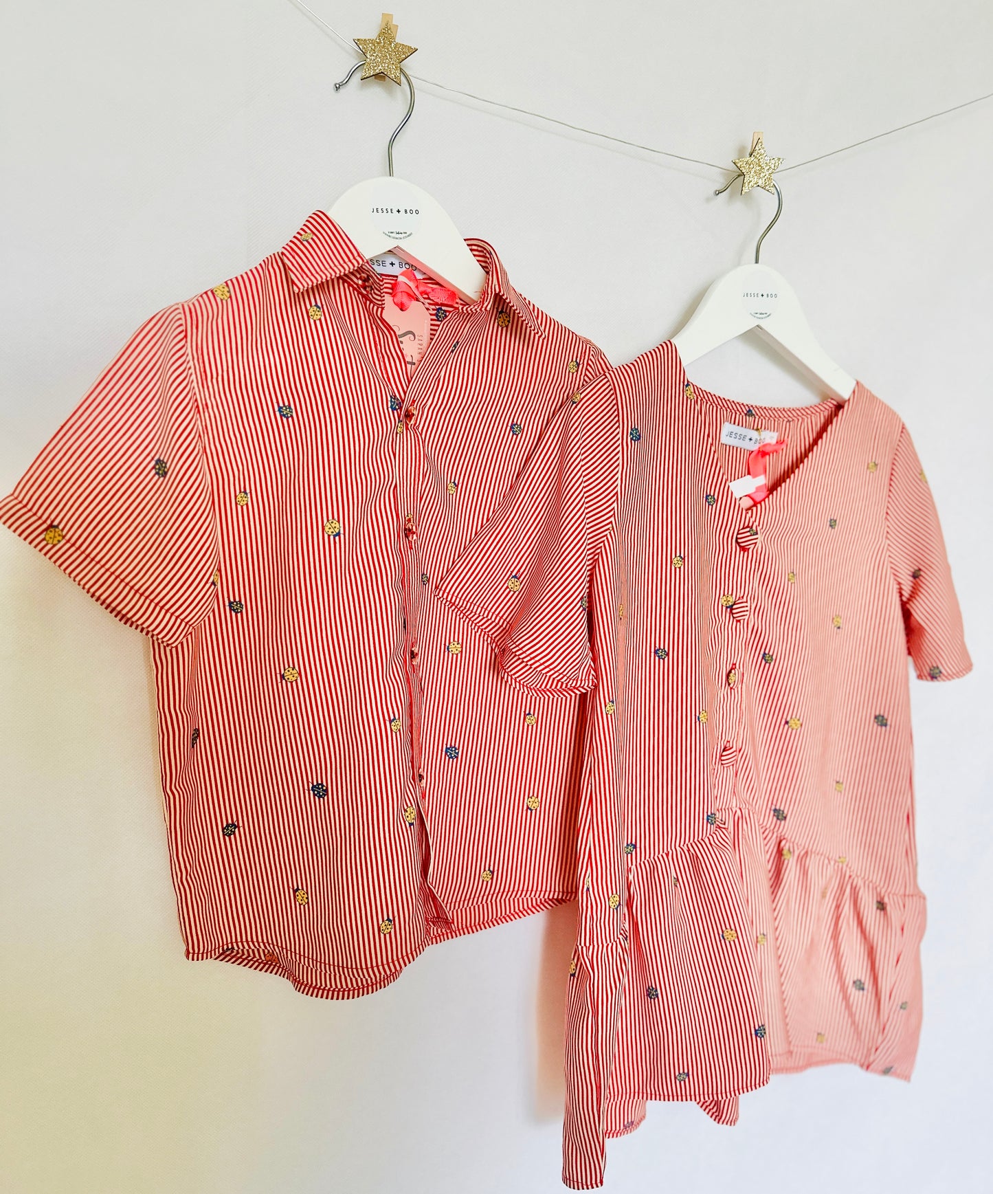 *SALE* Red White Stripe Ladybird Print Playsuit (Kids)