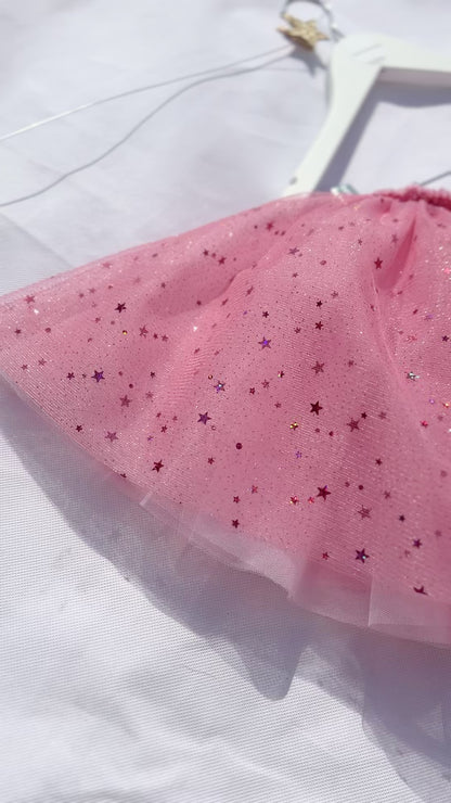 Pink star foil print tutu